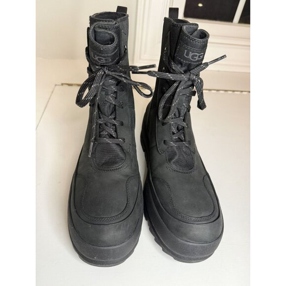 NEW UGG The Lug Platform Lace Up Combat Waterproof Boot Black W US 9.5 $140 [jb] - Picture 7 of 14